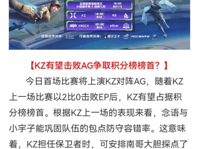 【资讯】行者发威助AG取胜KZ，骄傲爆发XROCK击败eStar游戏攻略_手游下载