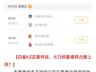 【资讯】白鲨KZ火力对决谁能笑到最后，情久 AG强强相遇谁将更胜游戏攻略_手游下载