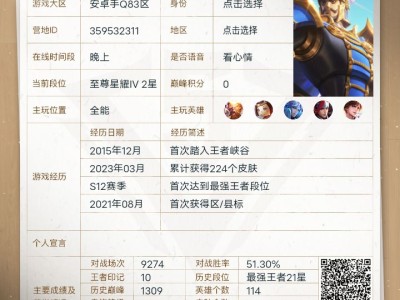 【交流】王者荣耀个人简历游戏攻略_手游下载