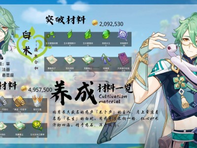 【原神搬运】#角色养成#白术养成材料收集~游戏攻略_手游下载
